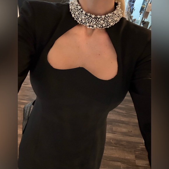 NWT BCBG Stunning embellished Cutout mini Dress retail $368 - Picture 5 of 16